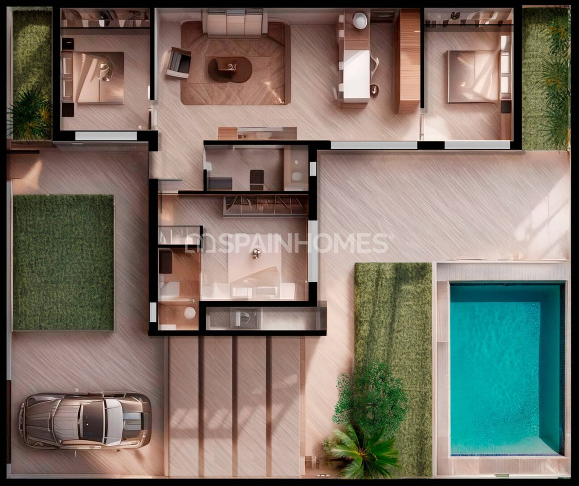 Villa Torre-Pacheco, Murcia, Spānijā 3 istabas, 100 m2 Nr. 164355