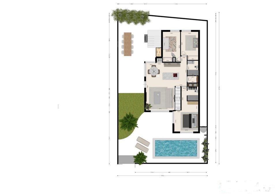 Villa i San Miguel de Salinas, Alicante, Spanien 4 sovrum, 263 kvm. Nr. 199292