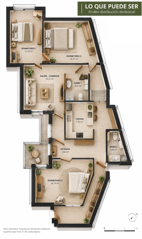 Apartment in Valencia, Spain 4 bedrooms, 118 sq.m. No. 198690
