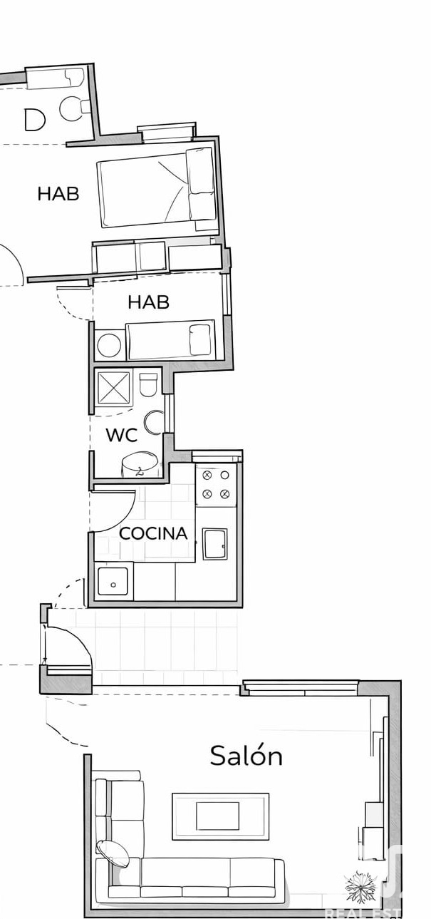 Penthauss Rincon de la Victoria, Malaga, Spānijā 2 istabas, 56 m2 Nr. 152505