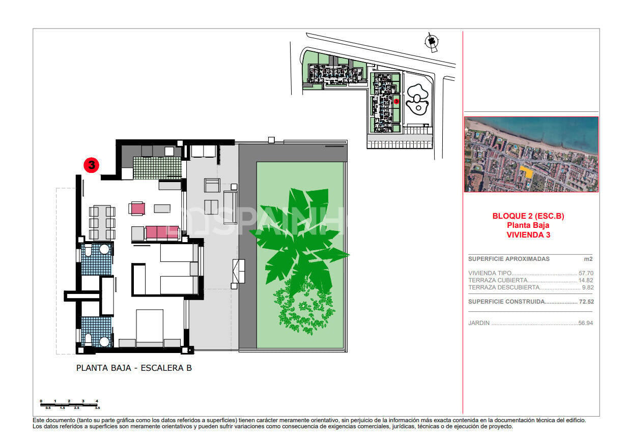 Apartamento en Dénia, Alicante, España 3 dormitorios, 82 m2 No. 149507