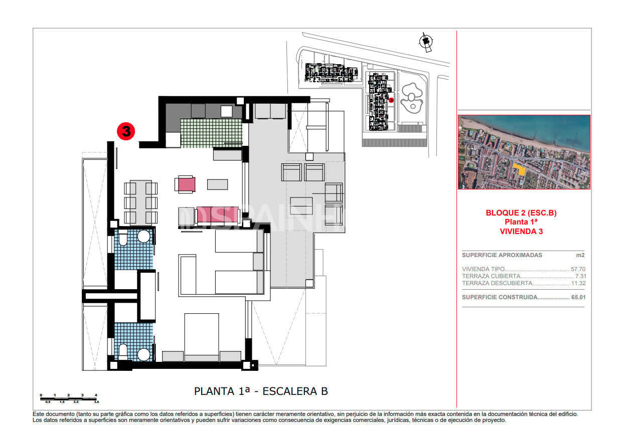 Apartamento en Dénia, Alicante, España 3 dormitorios, 82 m2 No. 149507