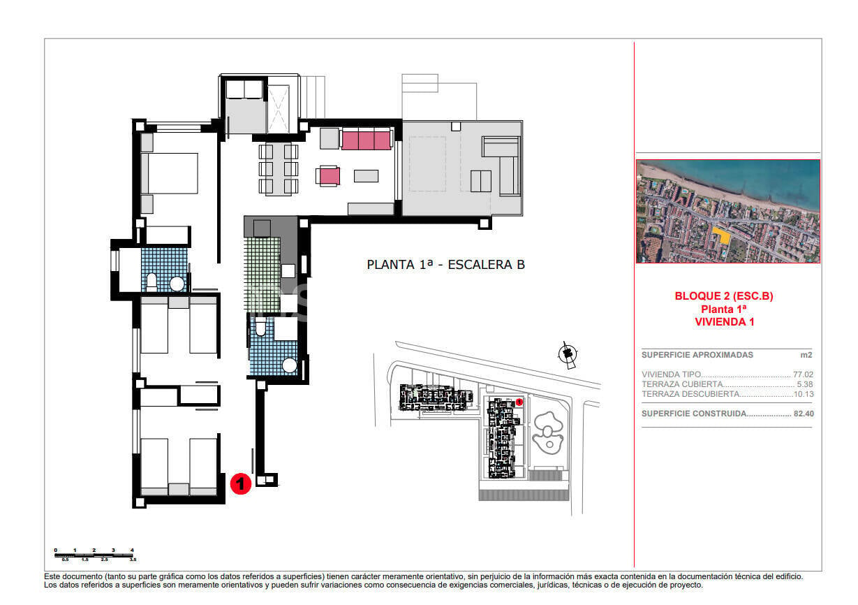 Apartamento en Dénia, Alicante, España 3 dormitorios, 82 m2 No. 149507