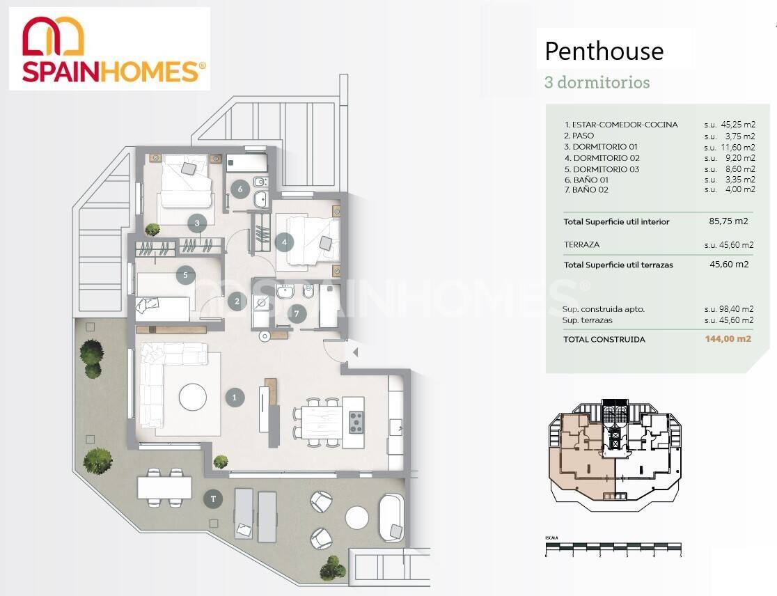 Huoneisto Calpe, Alicante, Espanja 3 makuuhuonetta, 80 m2 No. 107569