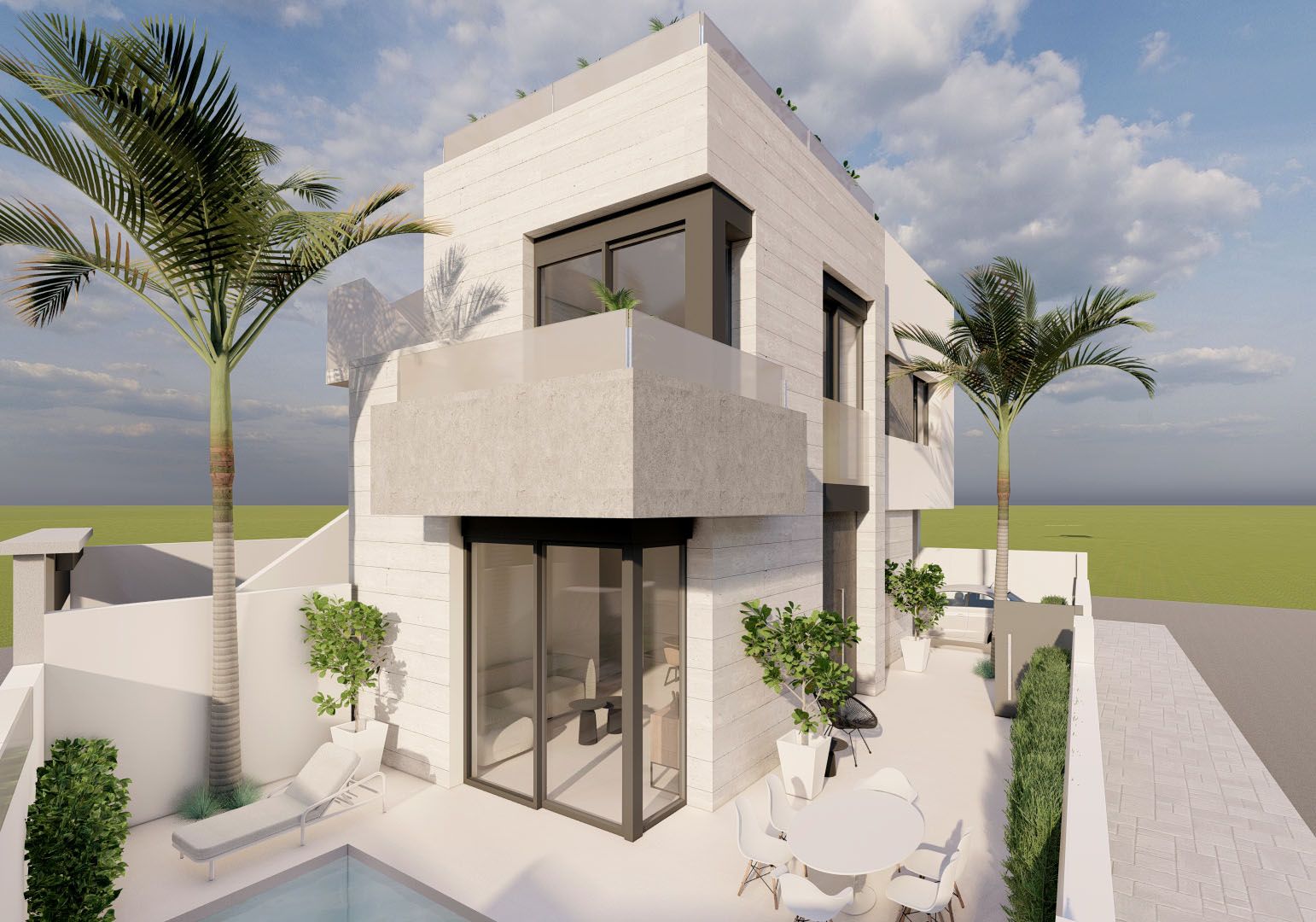 Bungalow a Pilar de la Horadada, Alicante, Spagna 2 camere da letto, 90 mq. N° 147958