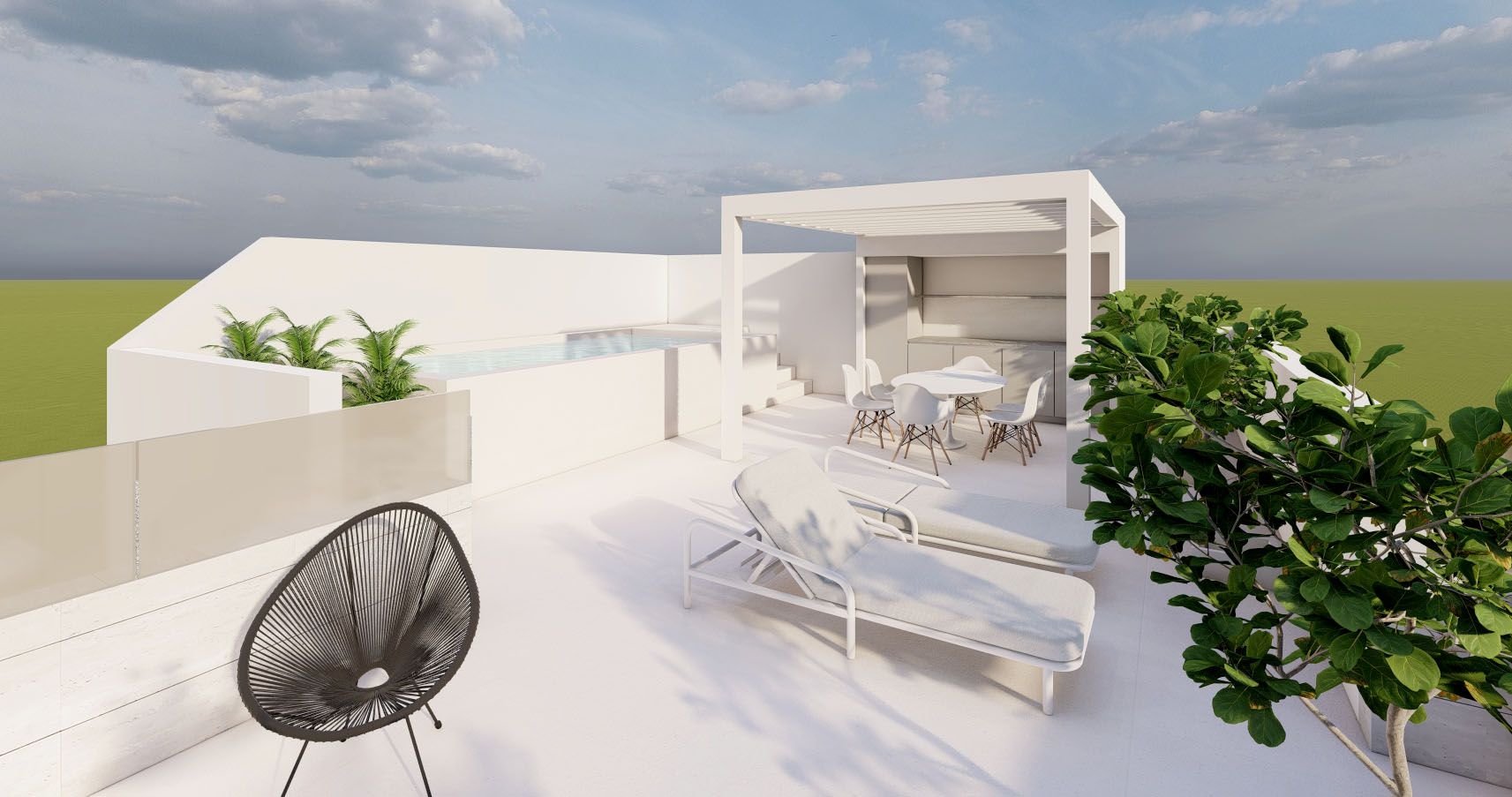 Bungalow a Pilar de la Horadada, Alicante, Spagna 2 camere da letto, 90 mq. N° 147958