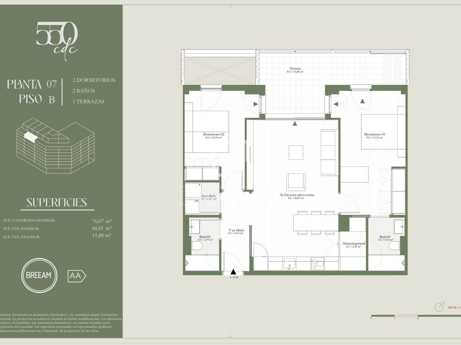 Wohnung in Barcelona, Spanien 2 Schlafzimmer, 76 m2 Nr. 192635