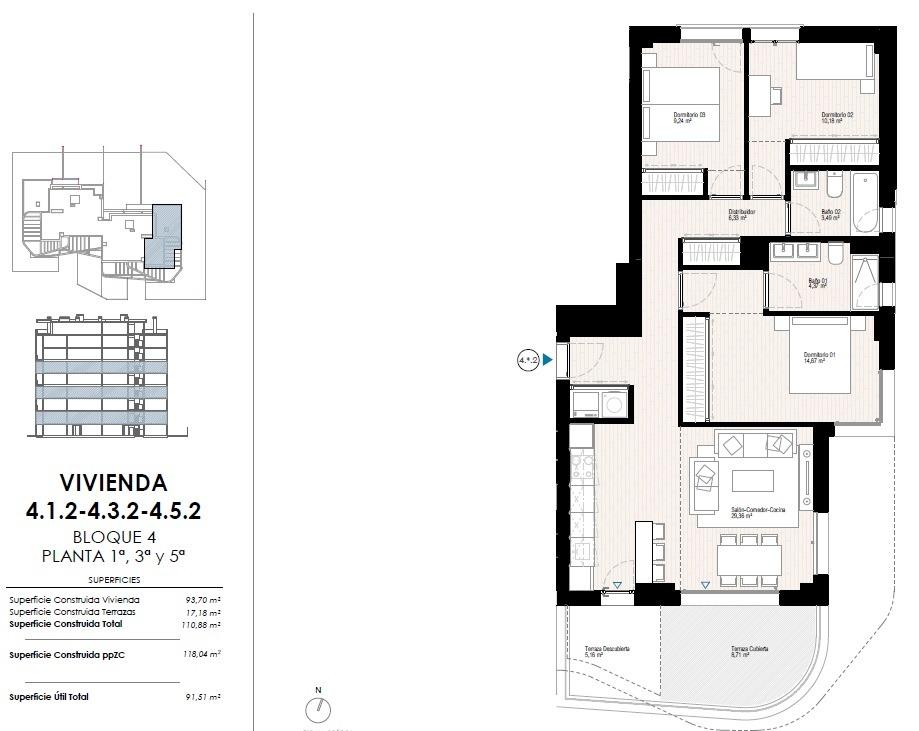 Apartamento en Villajoyosa, Alicante, España 3 dormitorios, 118 m2 No. 180506