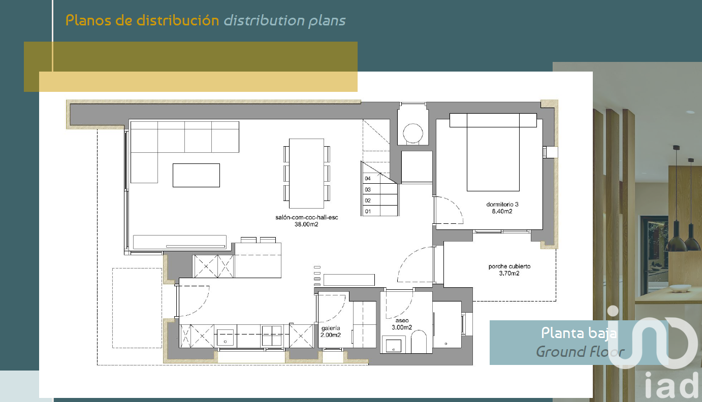 Hus i Finestrat, Alicante, Spanien 3 sovrum, 160 kvm. Nr. 153249