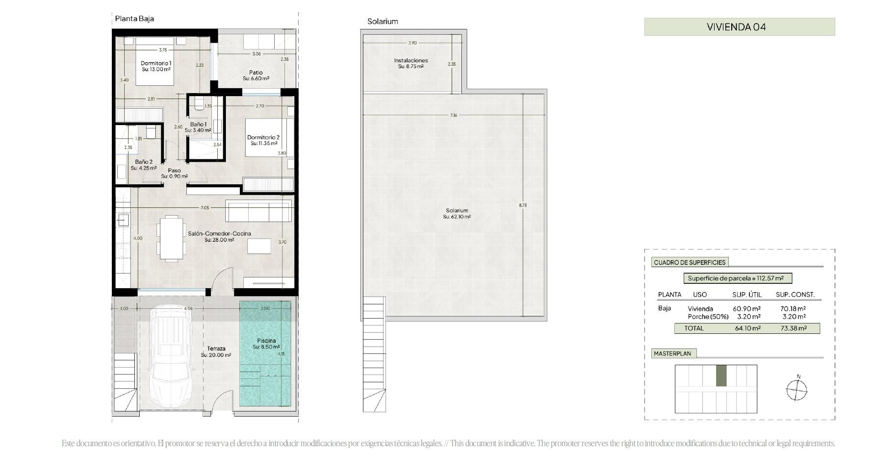 Townhouse in Condado de Alhama Golf Resort, Murcia, Spanien 2 Schlafzimmer, 73 m2 Nr. 196184