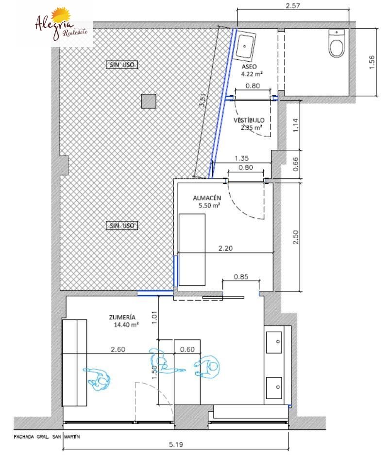 Komerciāls īpašums Valencia, Spānijā 2 istabas, 62 m2 Nr. 186834