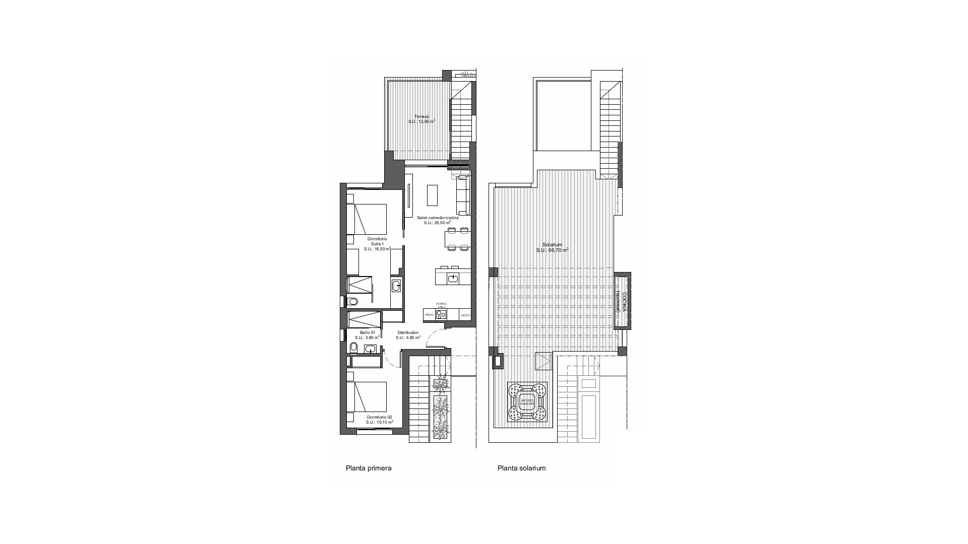 Huvila AREA BEACH V LO MARABU, Ciudad Quesada, Alicante, Espanja 2 makuuhuonetta, 73.75 m2 No. 161335