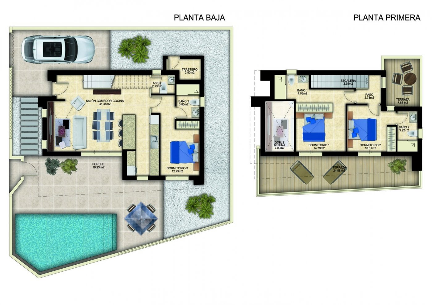 Villa Benijofar, Alicante, Spānijā 3 istabas, 135 m2 Nr. 165115