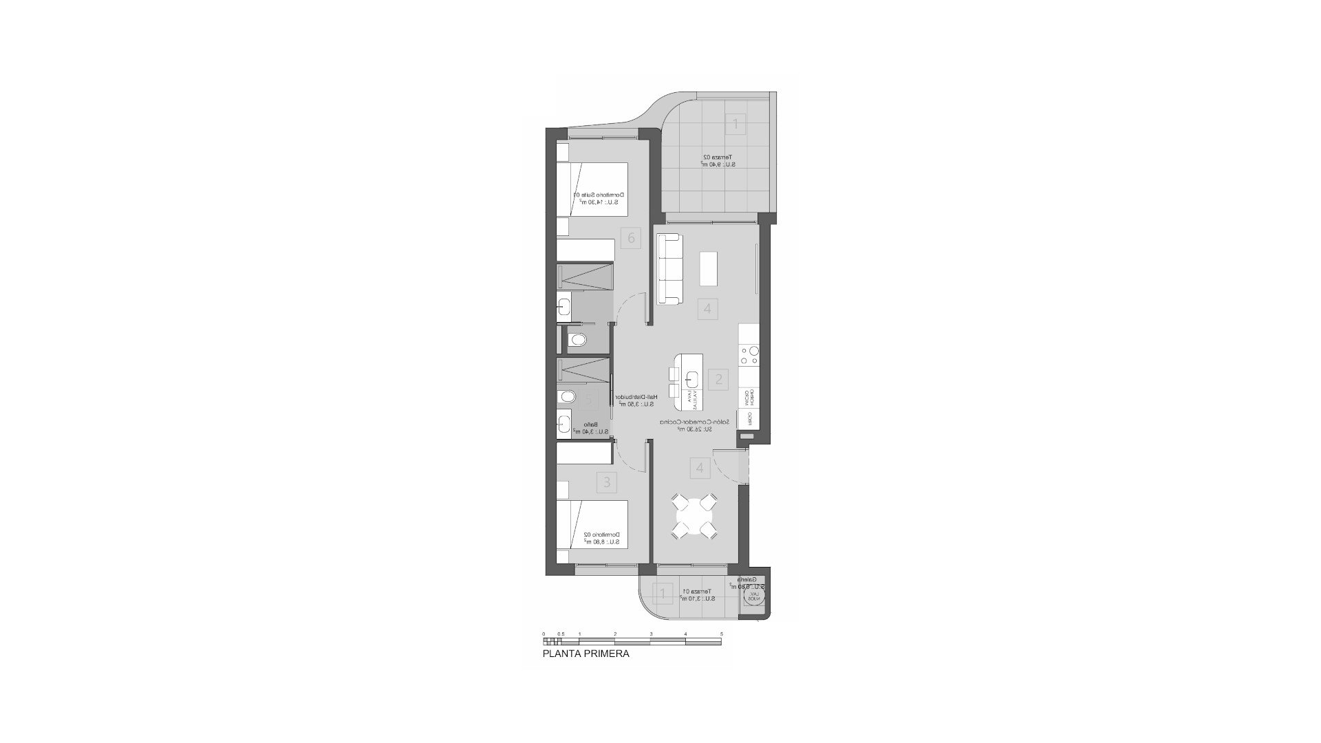 Apartment in Golden Green Apartments, Los Alcazares, Murcia, Spain 2 bedrooms, 86.5 sq.m. No. 156655