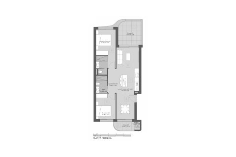 Layout 2 bedrooms, 86.5 sq.m. in Golden Green Apartments in Los Alcázares, Murcia, Spain No. 156201
