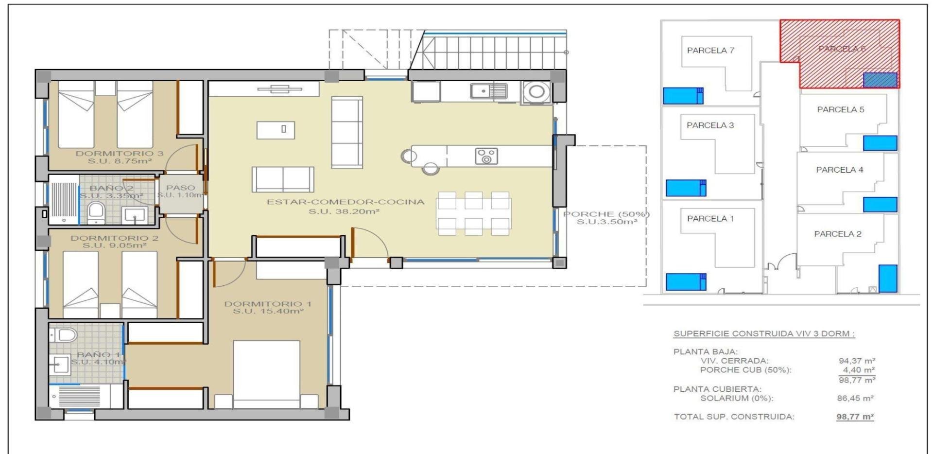 Villa à Ciudad Quesada, Alicante, Espagne 3 chambres, 98 m2 No. 112500