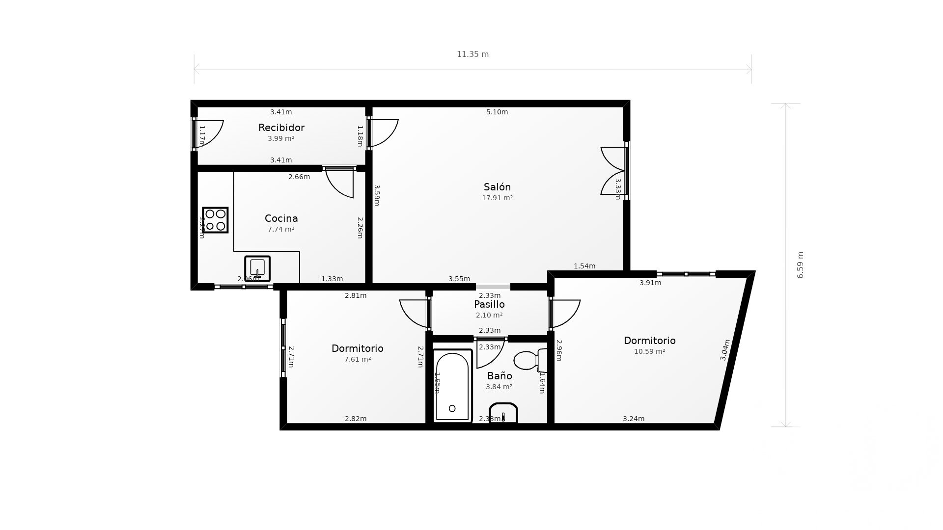 Apartment à Chiclana de la Frontera, Cadiz, Espagne 2 chambres, 63 m2 No. 185302