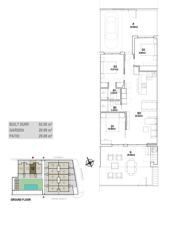Apartamento en San Pedro del Pinatar, Murcia, España 3 dormitorios,  No. 144804