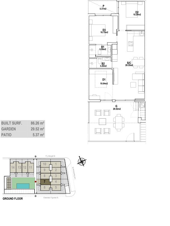 Apartamento en San Pedro del Pinatar, Murcia, España 3 dormitorios,  No. 144804