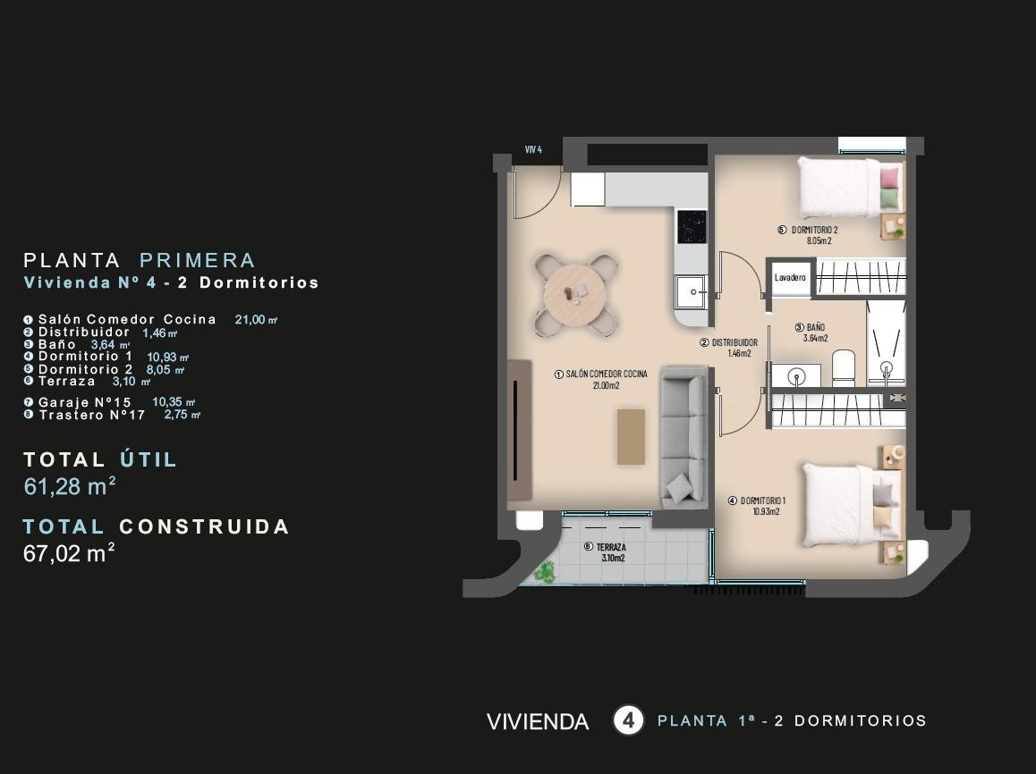 Apartamento en Torrevieja, Alicante, España 2 dormitorios, 67 m2 No. 189699