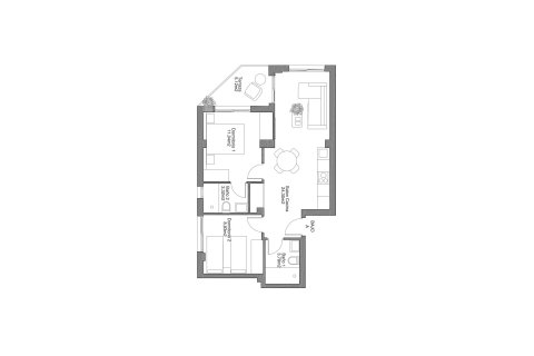 Apartment floor plan «2BR-46», 2 bedrooms in ROYAL STAR