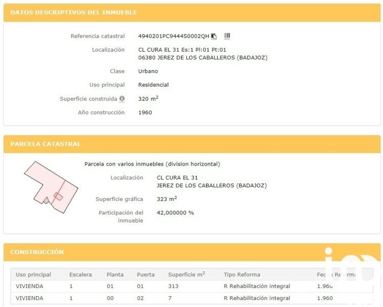 Dom w Jerez de los Caballeros, Badajoz, Hiszpania 6 sypialni, 320 mkw. nr 186007