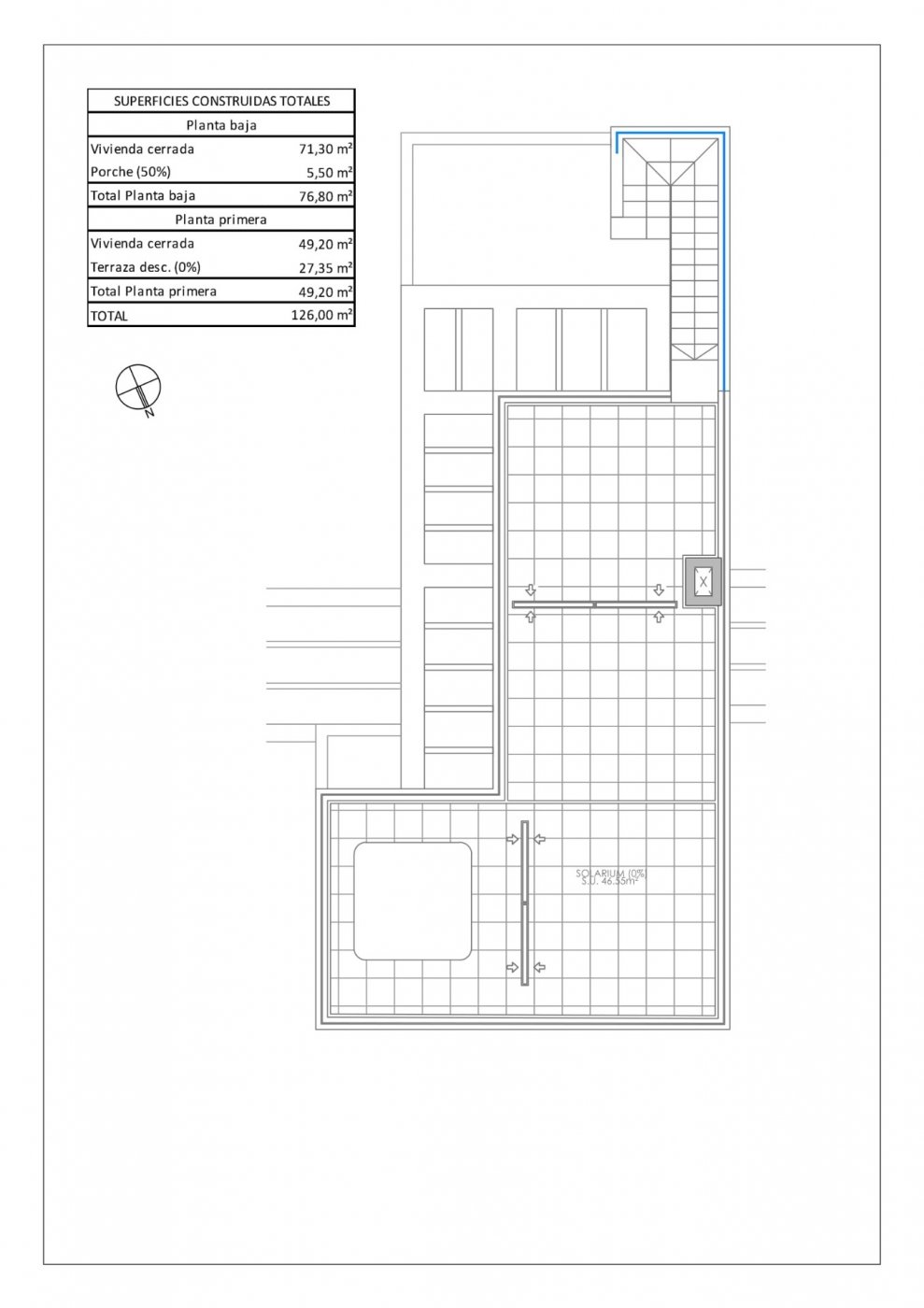 Villa in Pilar de la Horadada, Alicante, Spanien 3 Schlafzimmer, 120 m2 Nr. 76055