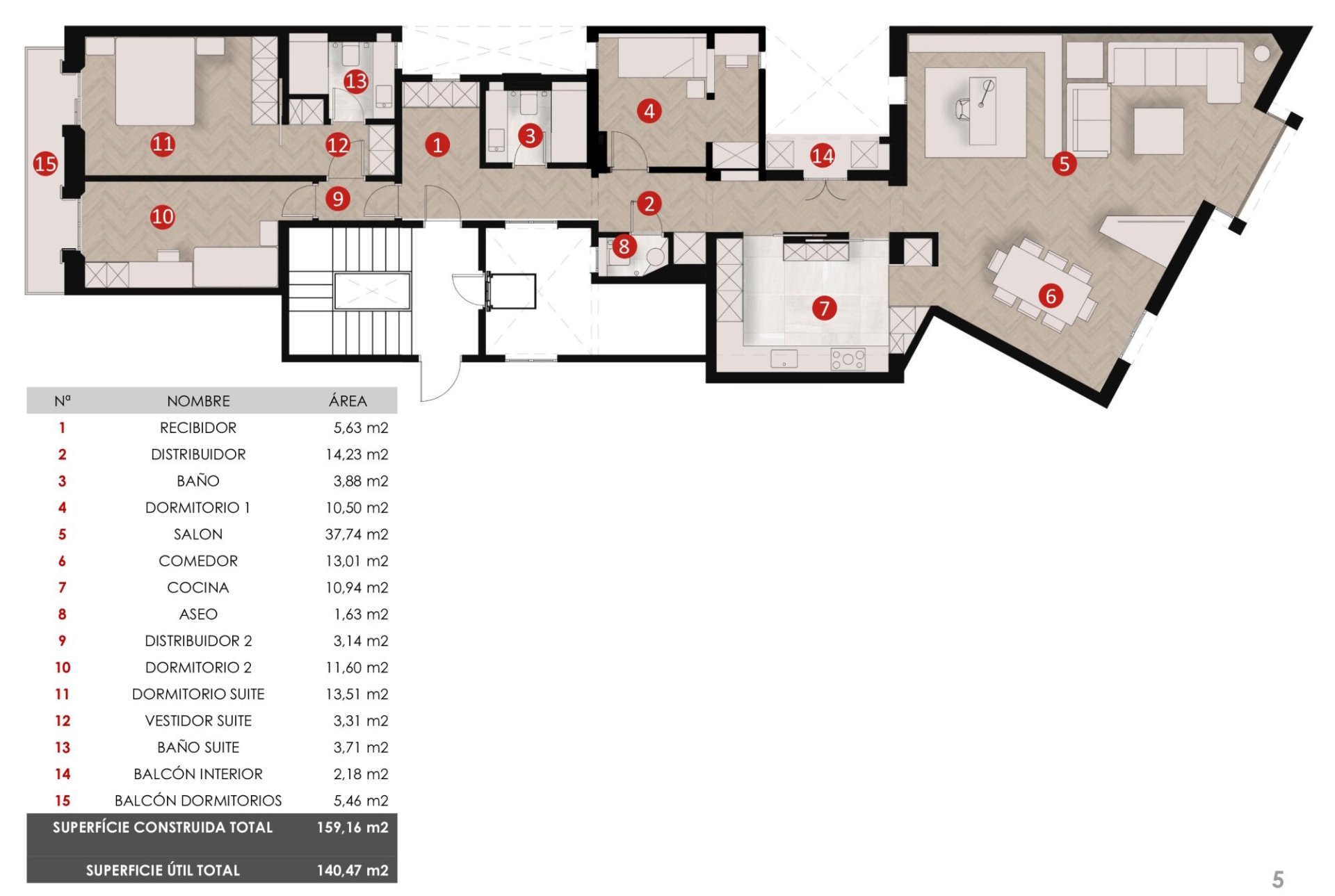 Appartamento a Eixample, Barcelona, Spagna 3 camere da letto, 160 mq. N° 137421