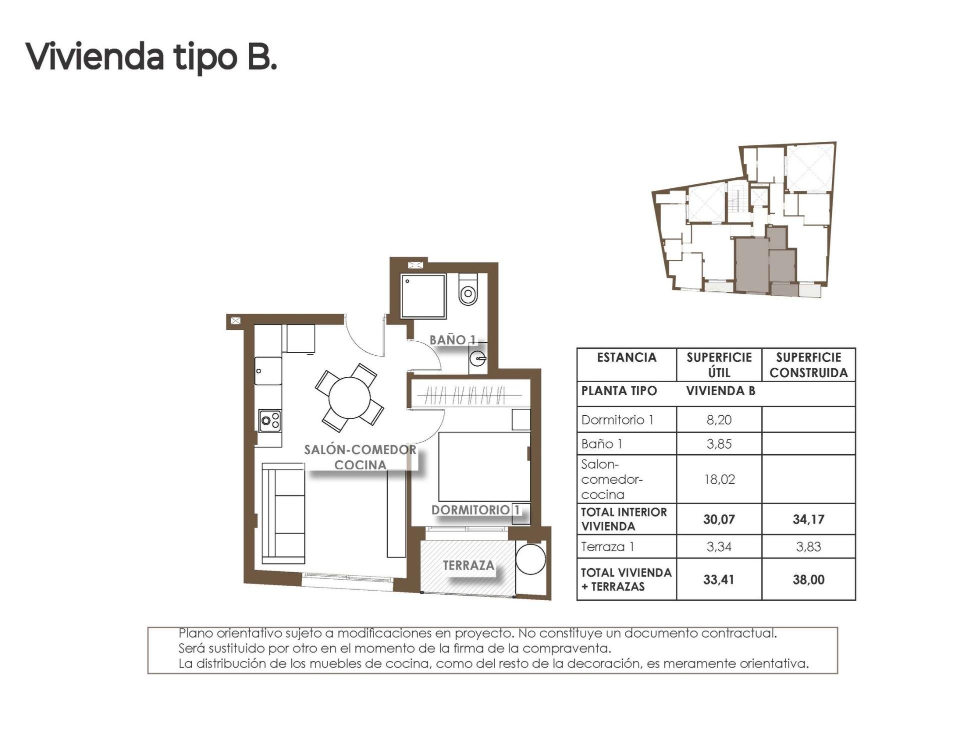 Apartment in Torrevieja, Alicante, Spain 1 bedroom, 34 sq.m. No. 143552