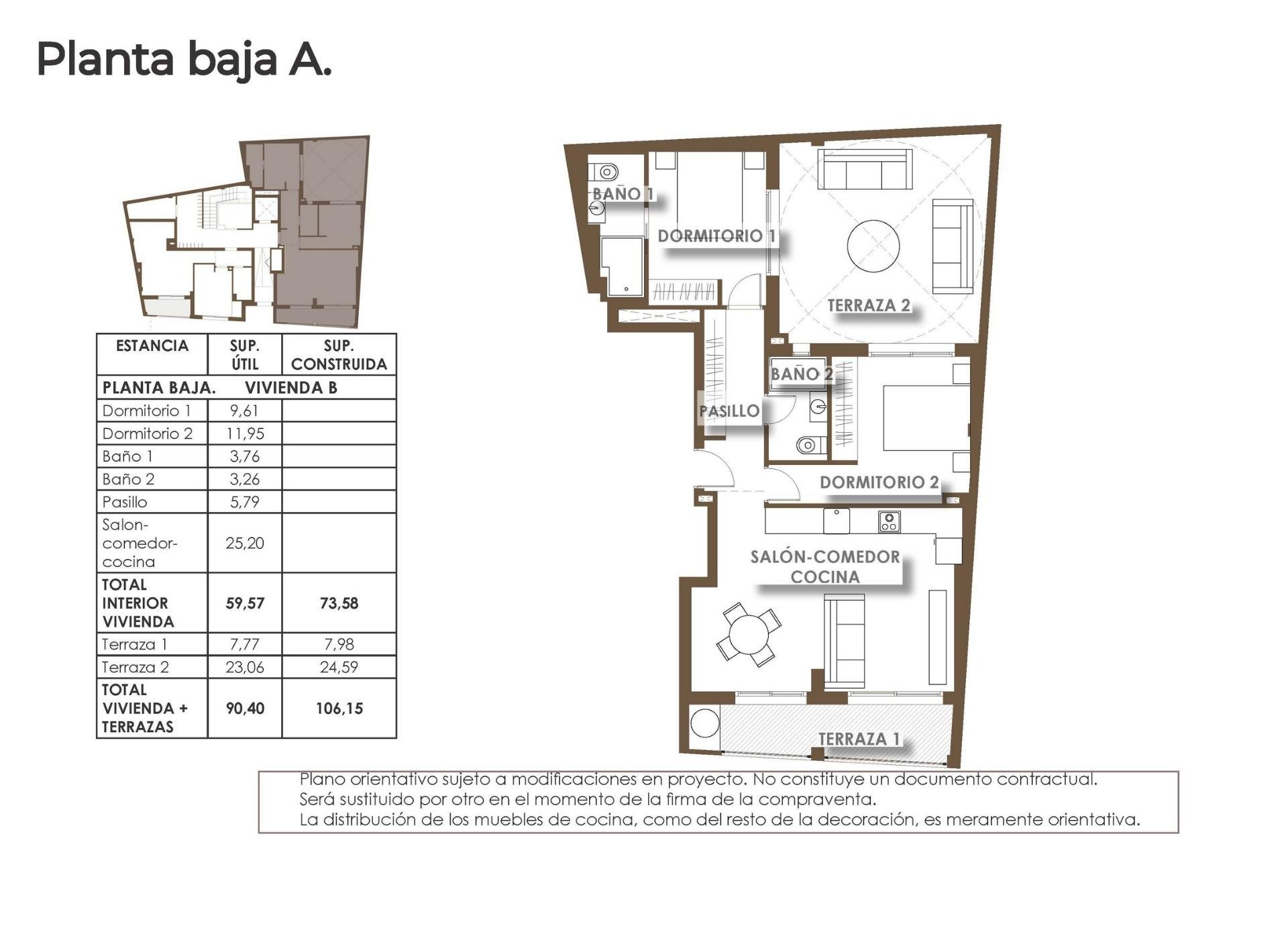 Lägenhet i Torrevieja, Alicante, Spanien 1 sovrum, 50 kvm. Nr. 143556