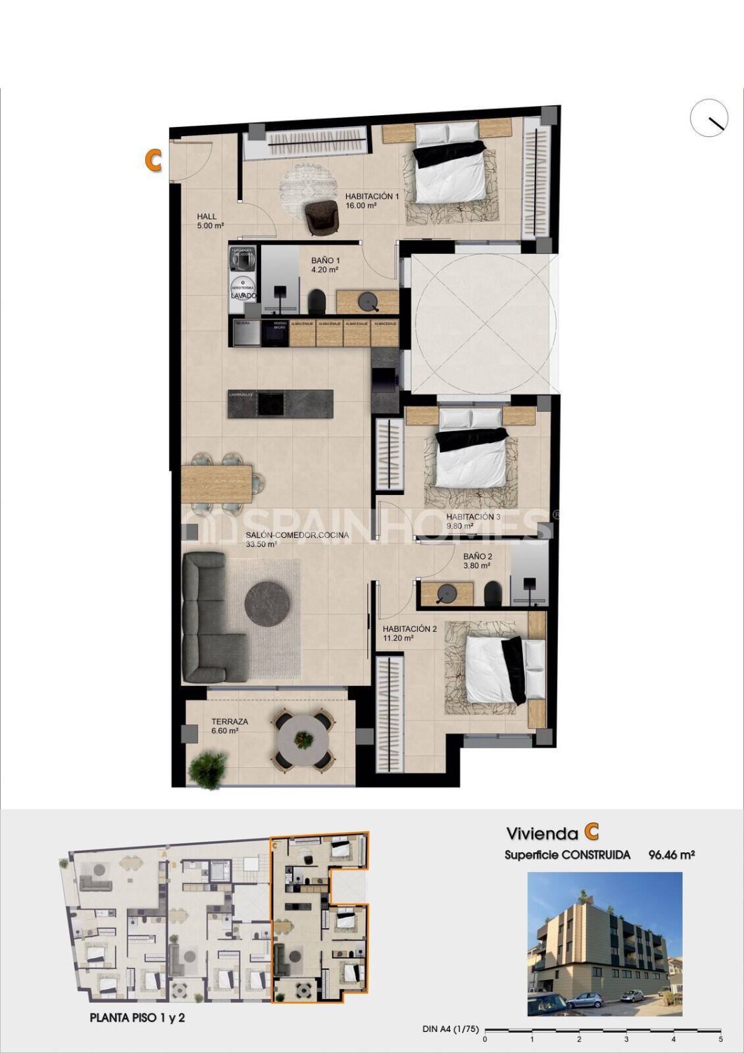 Apartament w Catral, Alicante, Hiszpania 2 sypialnie, 84 mkw. nr 161626