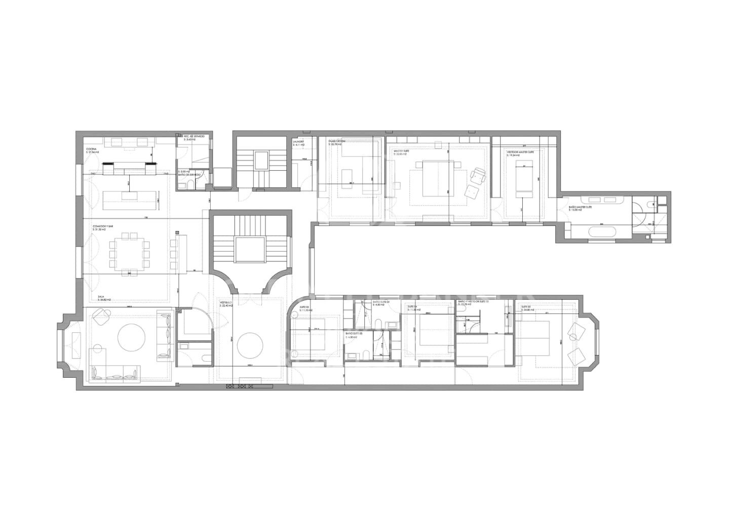Appartamento a Madrid, Spagna 4 camere da letto, 487 mq. N° 157586