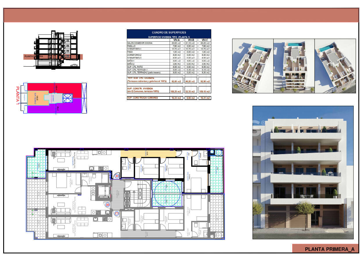 Apartment in Torrevieja, Alicante, Spain 1 bedroom, 46 sq.m. No. 149658