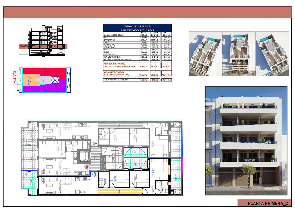 Apartment in Torrevieja, Alicante, Spain 1 bedroom, 46 sq.m. No. 149658