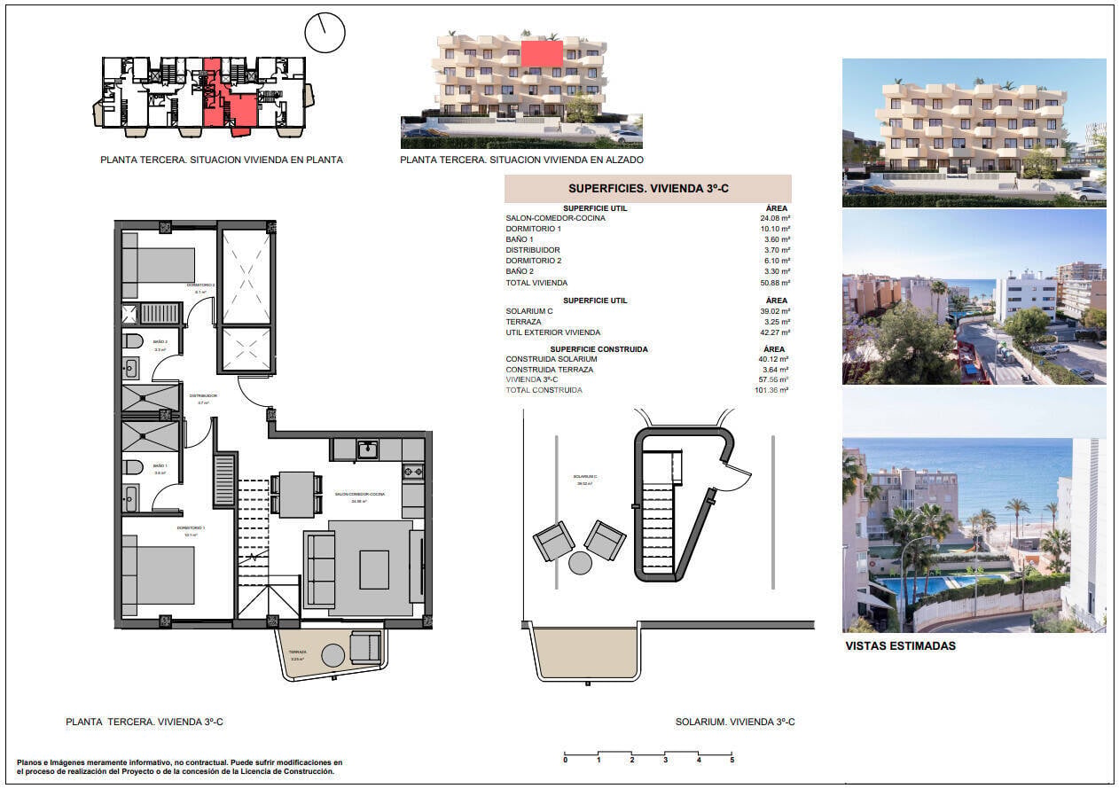 Appartamento a El Campello, Alicante, Spagna 3 camere da letto, 66 mq. N° 149656