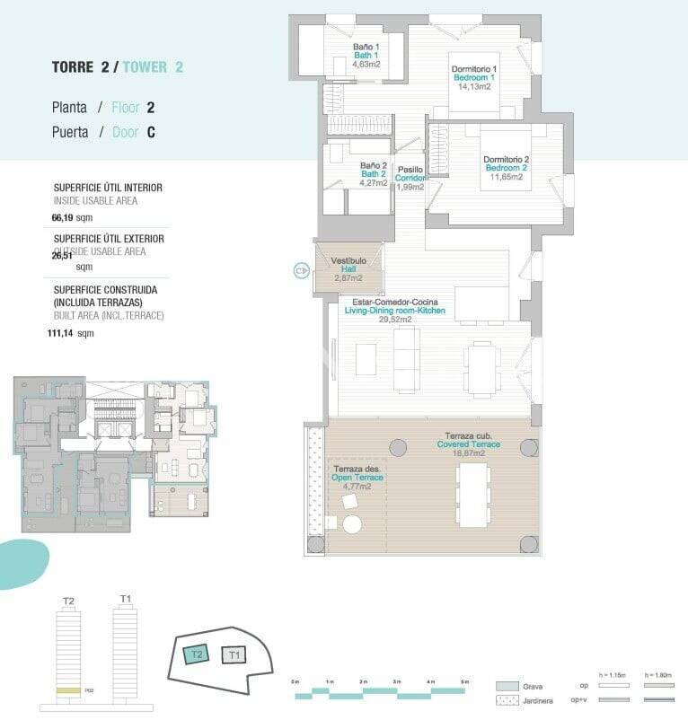 Penthouse w Calpe, Alicante, Hiszpania 3 sypialnie, 109 mkw. nr 107971