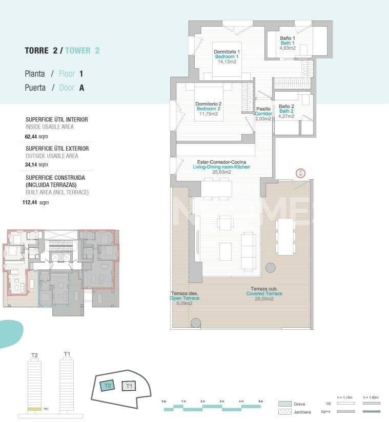 Penthouse w Calpe, Alicante, Hiszpania 3 sypialnie, 109 mkw. nr 107971