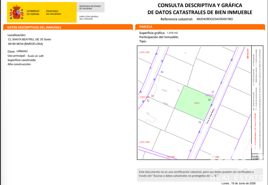 Land plot in Moia, Barcelona, Spain No. 188266