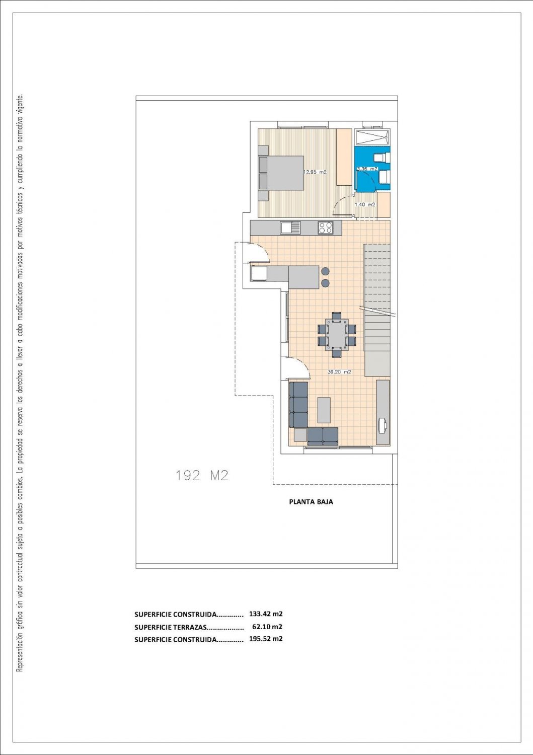 Villa a Benijofar, Alicante, Spagna 3 camere da letto, 133 mq. N° 103523