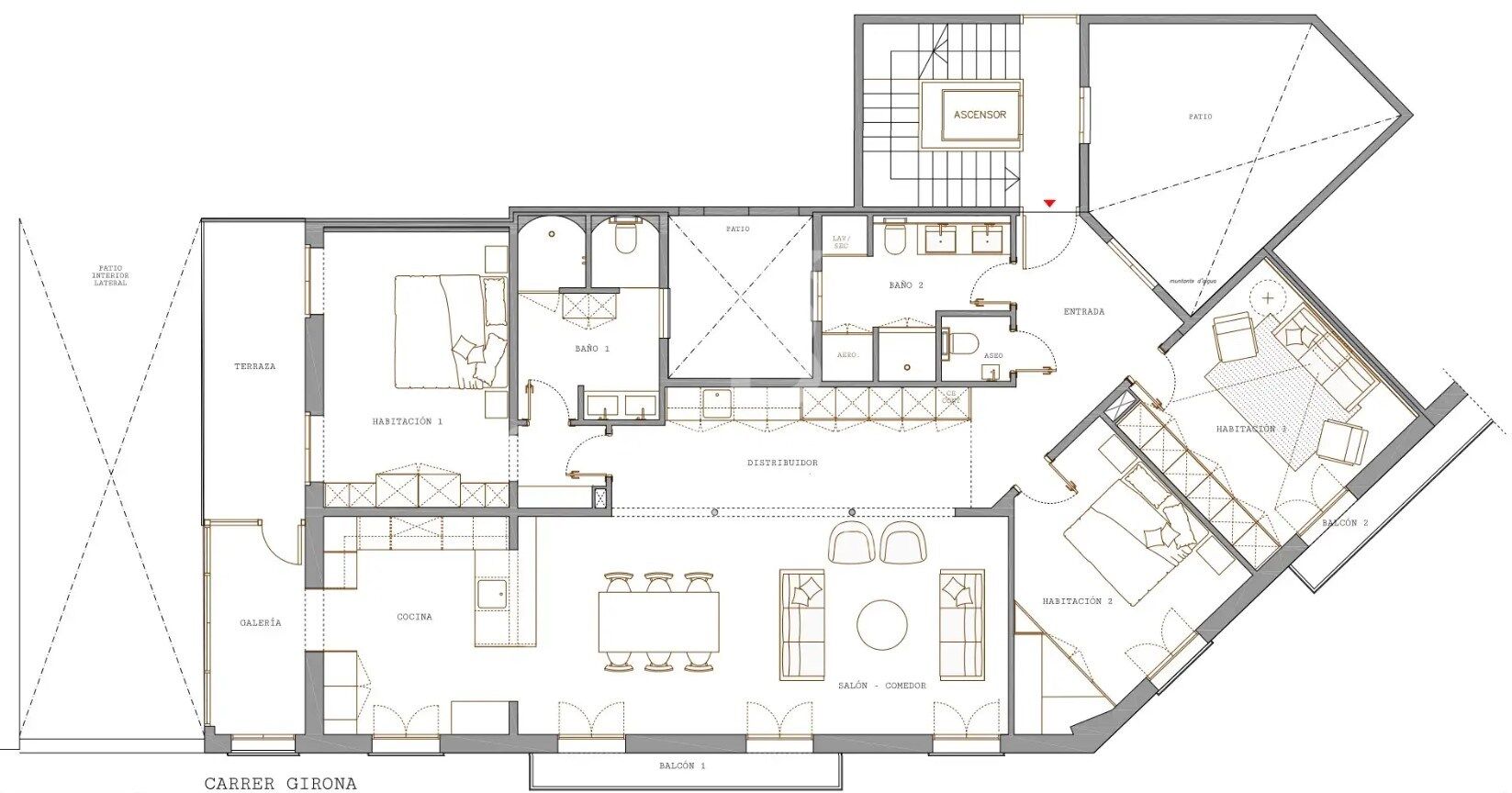 Квартира в Барселона, Испания 3 спальни, 184м2 №157349
