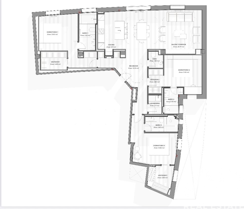 Huoneisto Madrid, Espanja 3 makuuhuonetta, 173 m2 No. 188184