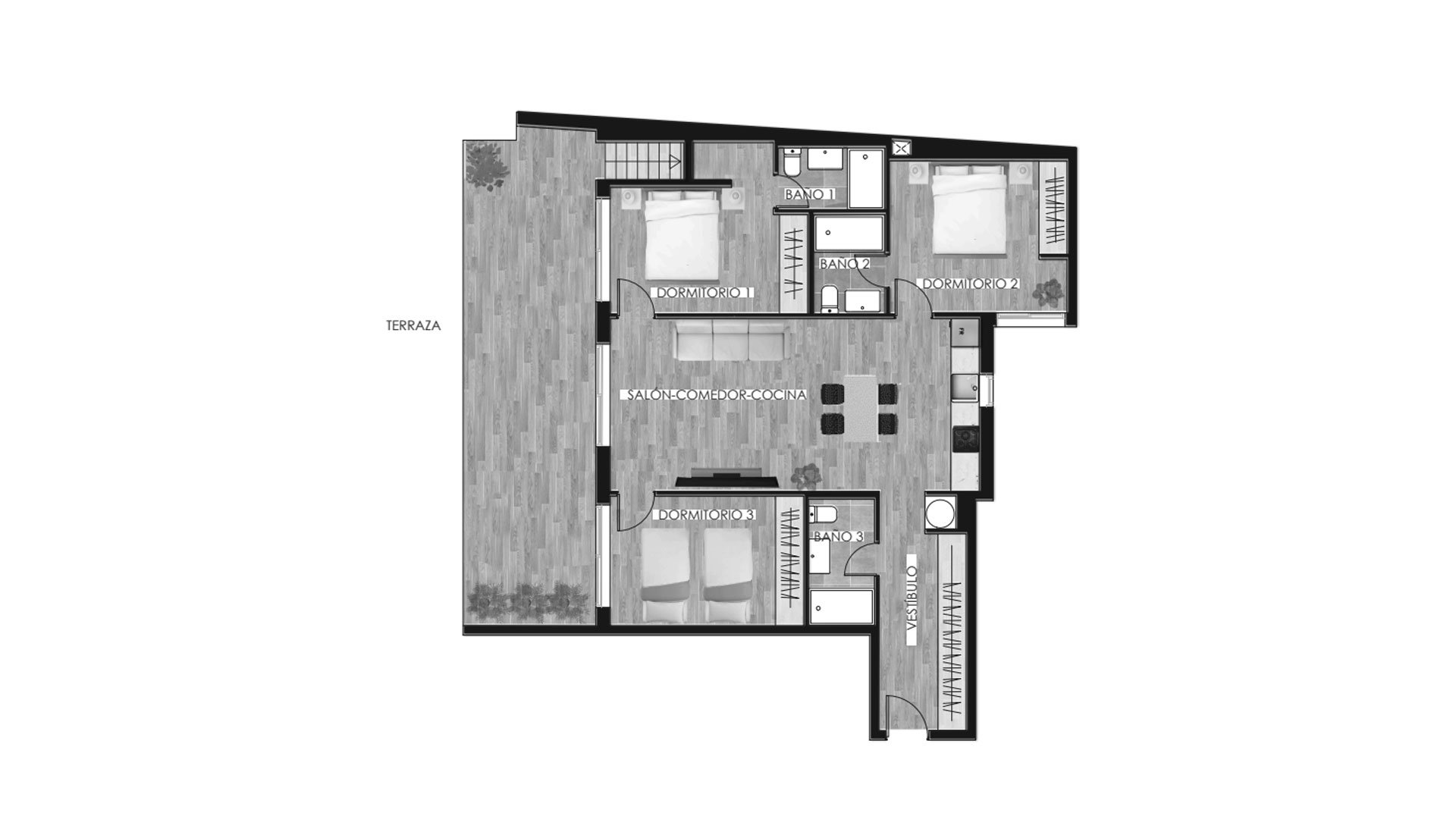 Kattohuoneisto Living Estepona, Torrevieja, Alicante, Espanja 3 makuuhuonetta, 211.11 m2 No. 147114