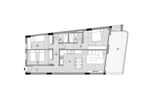 Layout 3 bedrooms, 110.47 sq.m. in ALEGRIA 25, Torrevieja, Alicante, Spain №147103