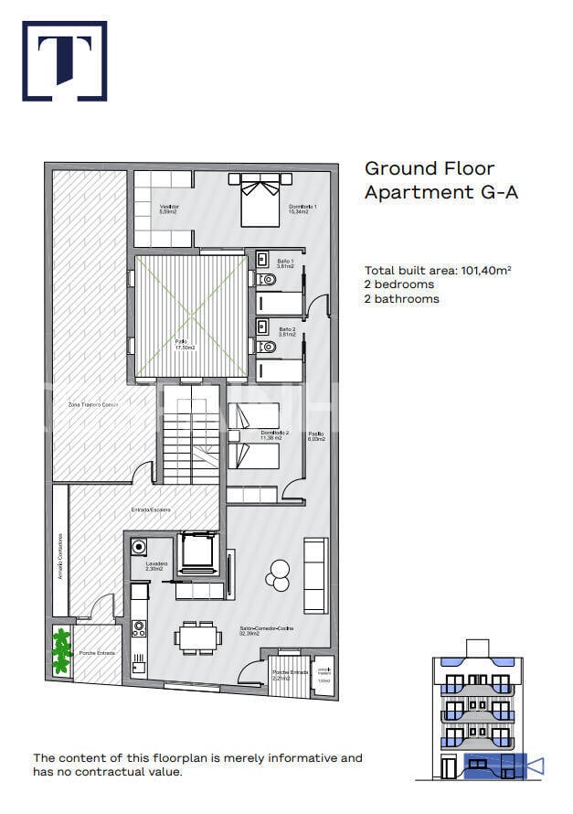 Apartment in Torrevieja, Alicante, Spain 2 bedrooms, 82 sq.m. No. 139000