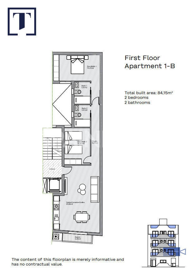 Квартира в Торревьеха, Аликанте, Испания 2 спальни, 101м2 №139002