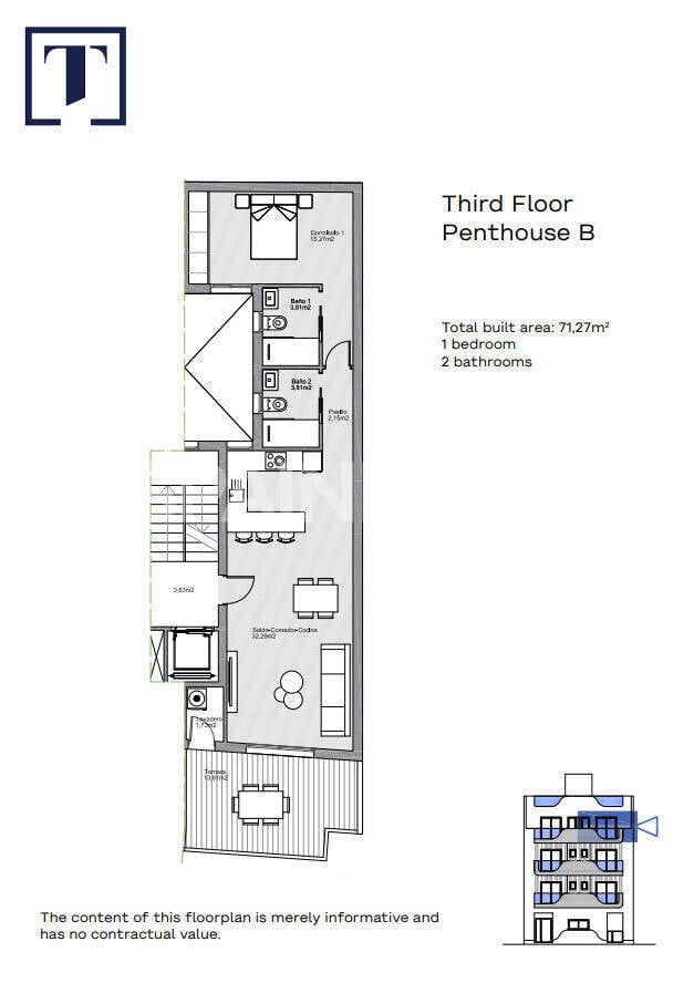 Квартира в Торревьеха, Аликанте, Испания 2 спальни, 101м2 №139002