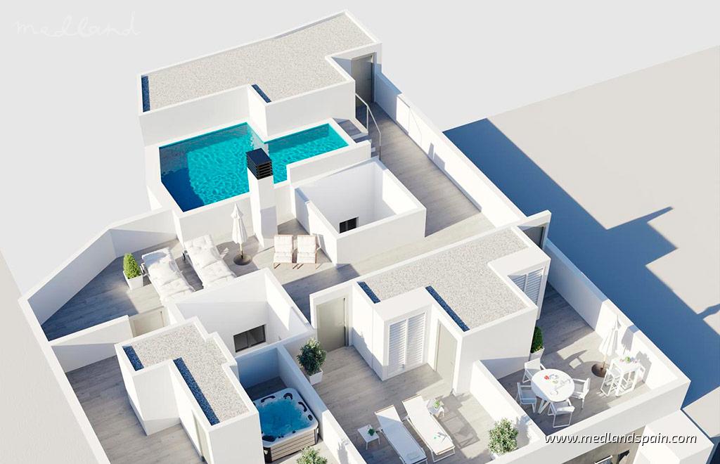 Apartamento en Torrevieja, Alicante, España 2 dormitorios, 85 m2 No. 182633