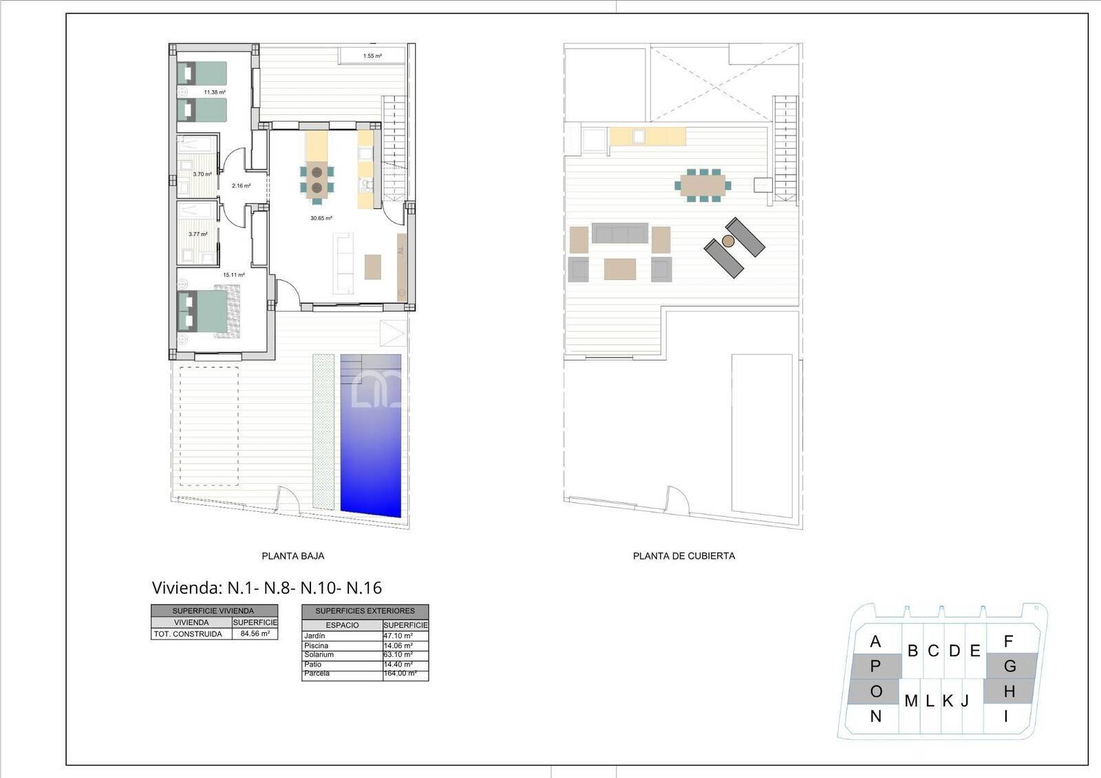 Villa in Torre-Pacheco, Murcia, Spain 2 bedrooms, 84 sq.m. No. 166089