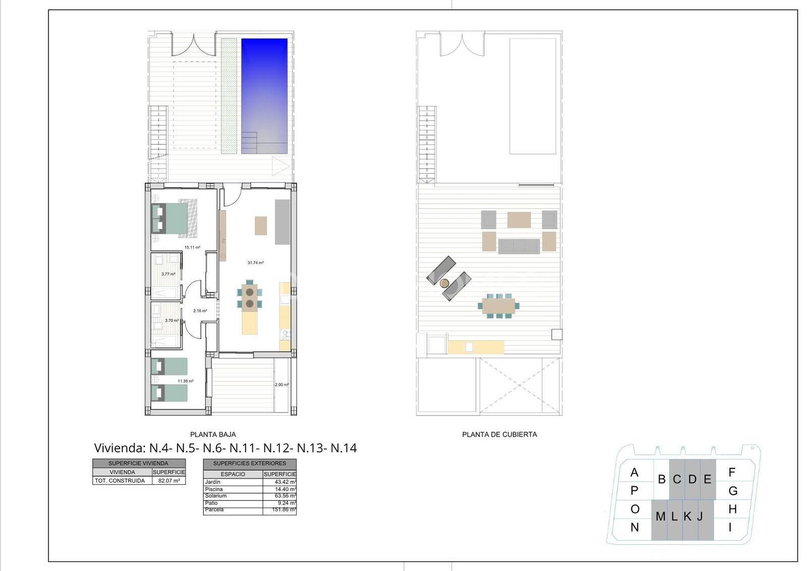 Villa in Torre-Pacheco, Murcia, Spain 2 bedrooms, 84 sq.m. No. 166089