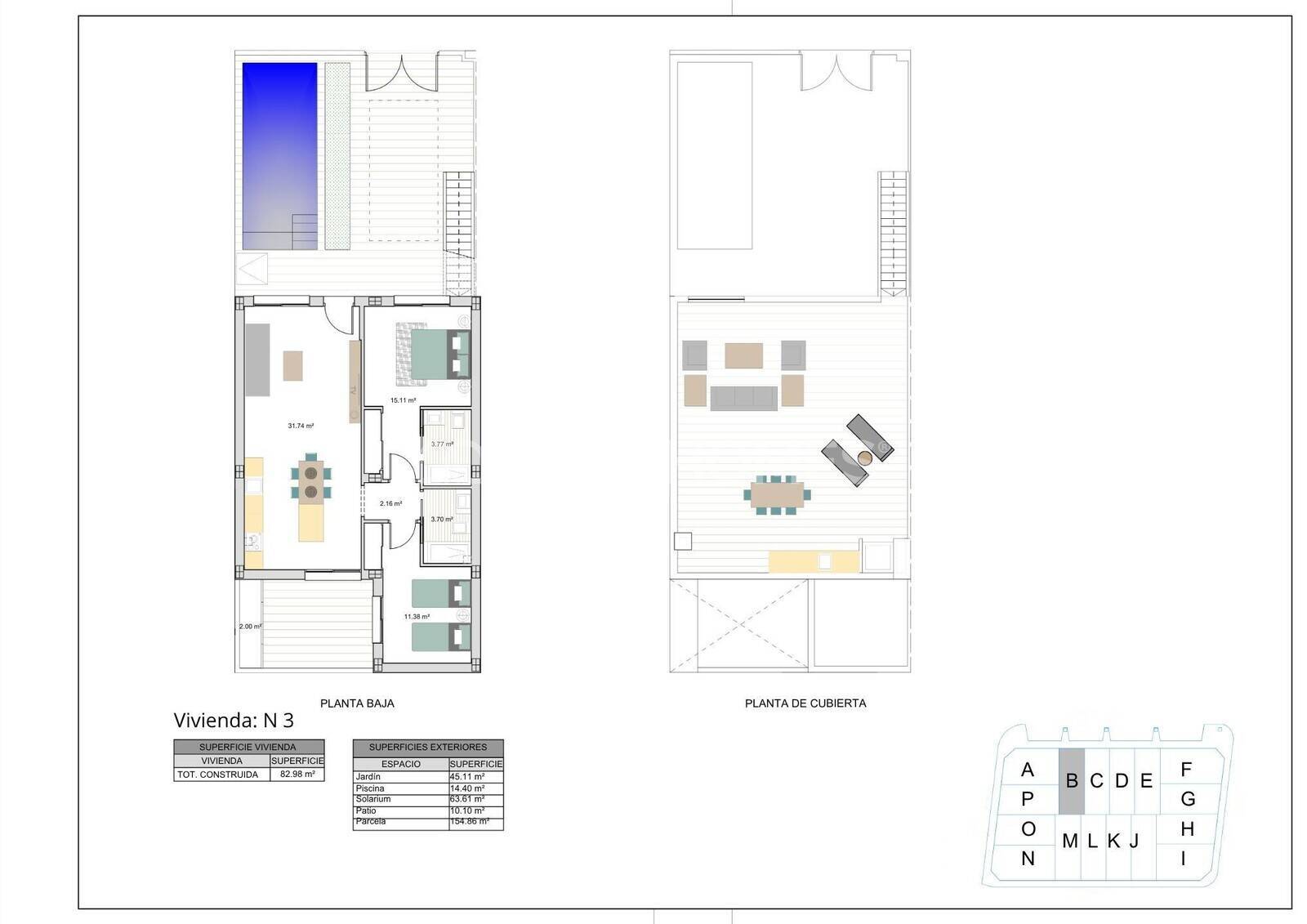 Villa in Torre-Pacheco, Murcia, Spain 2 bedrooms, 84 sq.m. No. 166089
